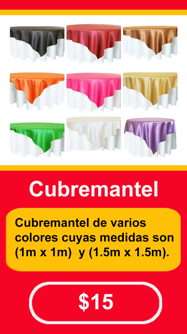 Tarjeta de producto-cubremantel